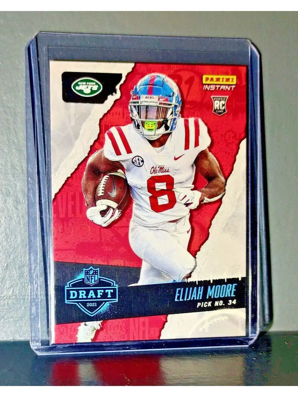 Elijah Moore 2021 Panini NFL Instant Draft Night #19 Rookie Card 1 of 809